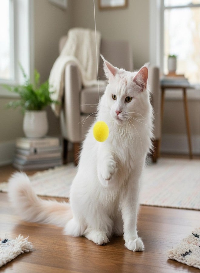 Aeaocvo 30 Pcs Cat Pom Pom Balls, 1.2in Soft Cat Toy Balls, Cats Chase Yarn Puffs for Pet Interactive Playing Exercising Training (Assorted Colour) - Image 5